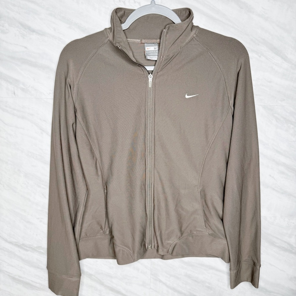Nike Fit Dry Taupe Zip-up Jacket Medium